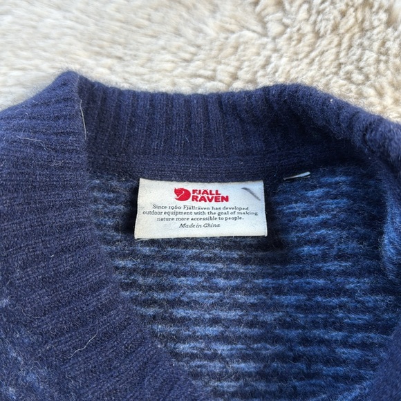 Fjallraven Ovik Nordic Sweater Womens Blue - Picture 7 of 16